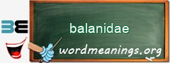 WordMeaning blackboard for balanidae